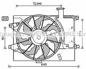 AVA HY7567 Hub, engine cooling fan wheel HY7567