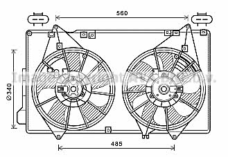 AVA MZ7553 Hub, engine cooling fan wheel MZ7553