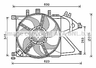 AVA OL7660 Hub, engine cooling fan wheel OL7660