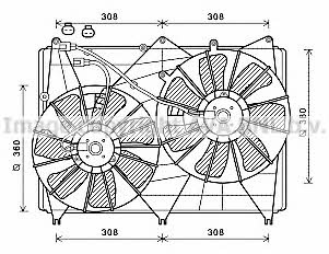 AVA SZ7513 Hub, engine cooling fan wheel SZ7513
