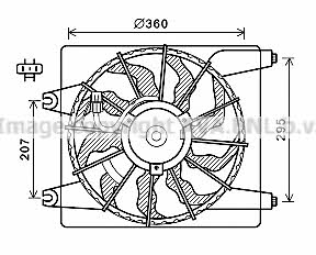 AVA HY7560 Hub, engine cooling fan wheel HY7560