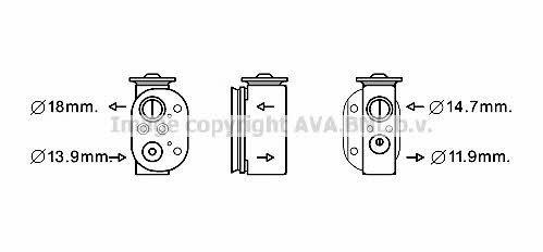 AVA BW1497 Air conditioner expansion valve BW1497