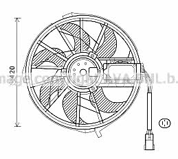 AVA MS7656 Hub, engine cooling fan wheel MS7656