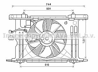 AVA TO7673 Hub, engine cooling fan wheel TO7673