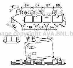 AVA VW4357 Intercooler, charger VW4357