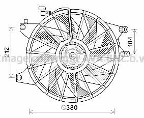 AVA HY7565 Hub, engine cooling fan wheel HY7565