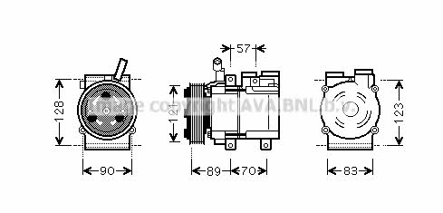 AVA HYAK257 Compressor, air conditioning HYAK257 HYAK257 AVA Compressor, air conditioning
