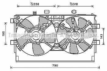 AVA MT7529 Hub, engine cooling fan wheel MT7529
