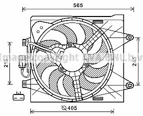 AVA FT7604 Hub, engine cooling fan wheel FT7604
