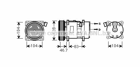 AVA VWK309 Compressor, air conditioning VWK309