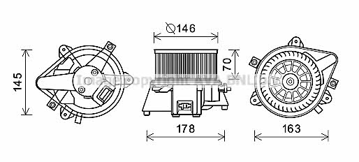 AVA FT8450 Cabin ventilation engine FT8450