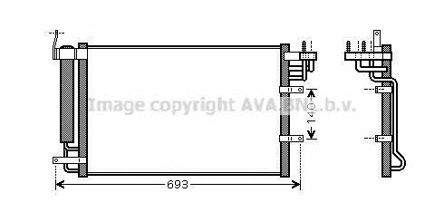 Aircon condenser KIA Spectra (Kia Spectra): KA5093D AVA AC Condenser