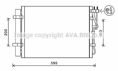 Aircon condenser KIA Venga (Kia Venga): KA5198D AVA AC Condenser