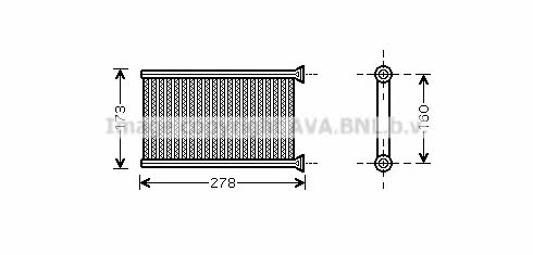 AVA BWA6342 Heat exchanger, interior heating BWA6342