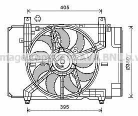 AVA DN7532 Hub, engine cooling fan wheel DN7532
