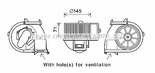 AVA RT8595 Cabin ventilation engine RT8595