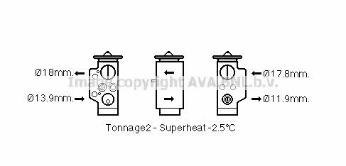 AVA AI1373 Air conditioner expansion valve AI1373