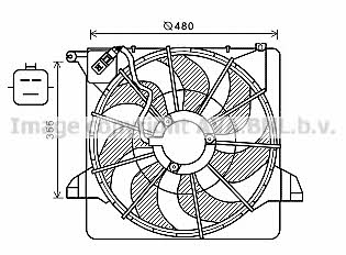 AVA KA7541 Hub, engine cooling fan wheel KA7541