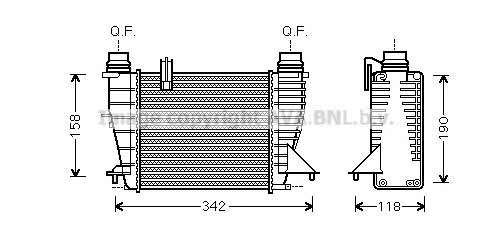 AVA RTA4553 Intercooler, charger RTA4553