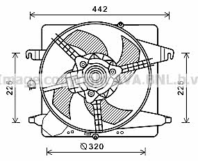 AVA FD7575 Hub, engine cooling fan wheel FD7575