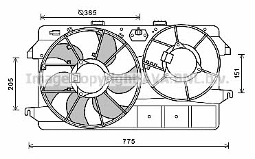 AVA FD7591 Hub, engine cooling fan wheel FD7591