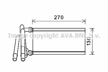 AVA TO6706 Heat exchanger, interior heating TO6706