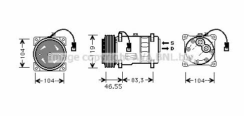 AVA CNK019 Compressor, air conditioning CNK019