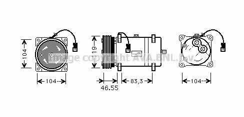 AVA CNK161 Compressor, air conditioning CNK161