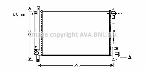 AVA CR2080 Radiator, engine cooling CR2080