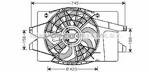 AVA CR7501 Hub, engine cooling fan wheel CR7501