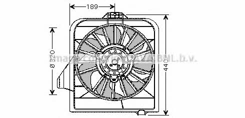 AVA CR7504 Hub, engine cooling fan wheel CR7504