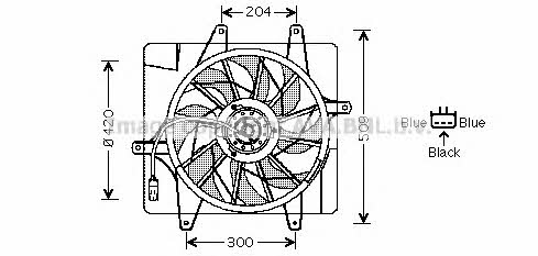 AVA CR7507 Hub, engine cooling fan wheel CR7507