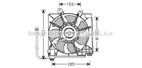 AVA CR7511 Hub, engine cooling fan wheel CR7511
