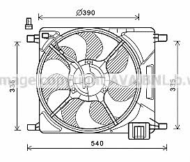 AVA CT7501 Hub, engine cooling fan wheel CT7501