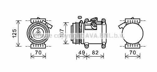 AVA CTK039 Compressor, air conditioning CTK039