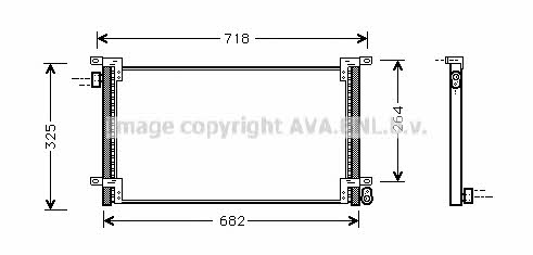 Air con condenser Iveco Daily: IVA5044 AVA AC Condenser