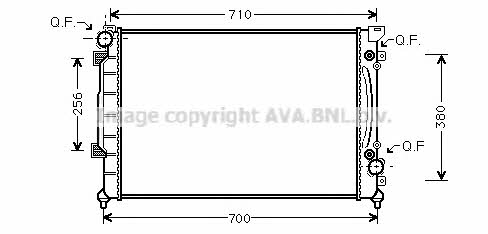 AVA AI2157 Radiator, engine cooling AI2157