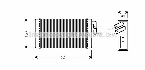 AVA AI6052 Heat exchanger, interior heating AI6052