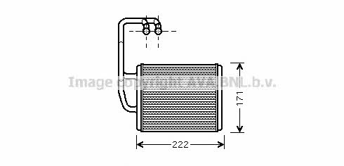 AVA KA6076 Heat exchanger, interior heating KA6076