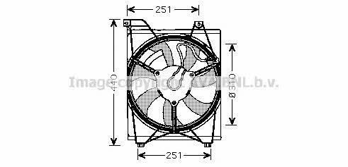 AVA KA7516 Hub, engine cooling fan wheel KA7516