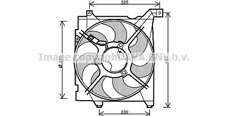 AVA KA7517 Hub, engine cooling fan wheel KA7517