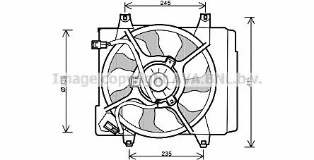 AVA KA7519 Hub, engine cooling fan wheel KA7519