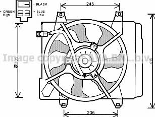 AVA KA7521 Hub, engine cooling fan wheel KA7521