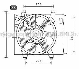 AVA KA7526 Hub, engine cooling fan wheel KA7526