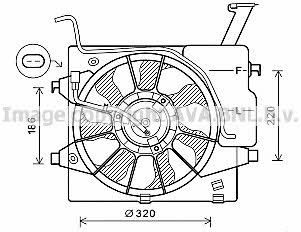 AVA KA7535 Hub, engine cooling fan wheel KA7535