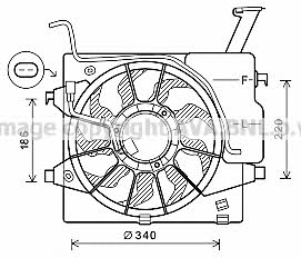 AVA KA7538 Hub, engine cooling fan wheel KA7538