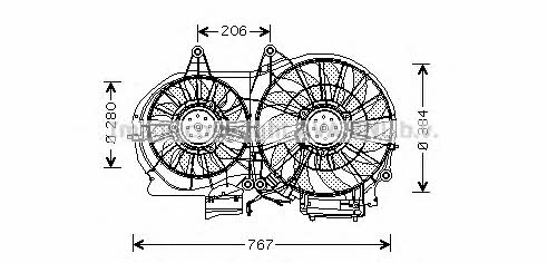 AVA AI7506 Hub, engine cooling fan wheel AI7506