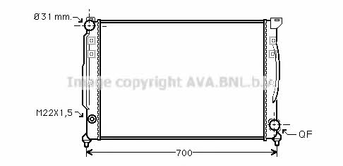 AVA AIA2110 Radiator, engine cooling AIA2110