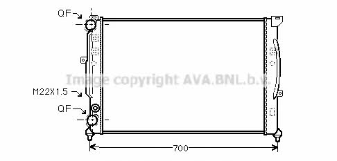 Engine cooling radiator AVA AIA2123