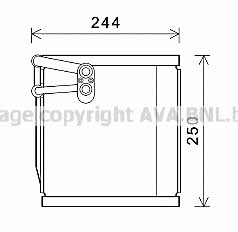 AC Evaporator Kia: KAV199 AVA Air conditioner evaporator